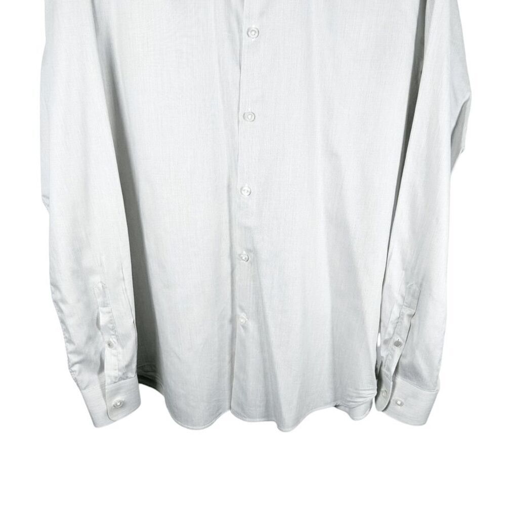 John Varvatos Regular Fit Button shirt Logo Cotton Stretch Mens size 15.5 34/35 - Picture 8 of 11